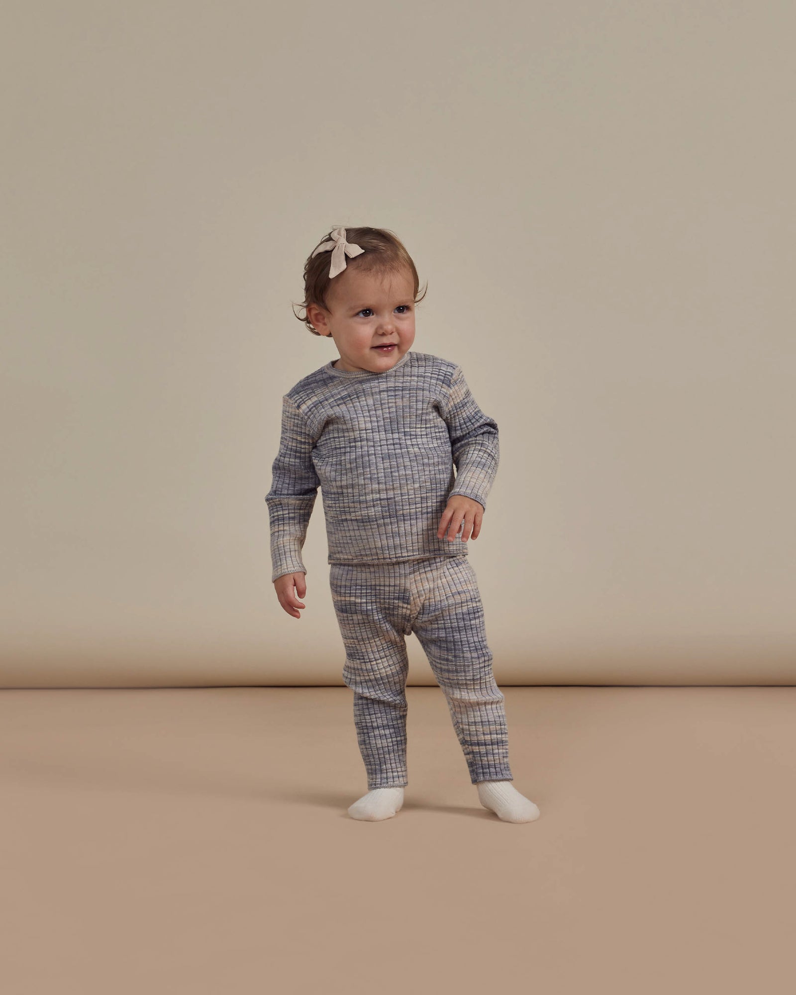 RYLEE + CRU RIBBED LEGGING / BLUE SPACE DYE