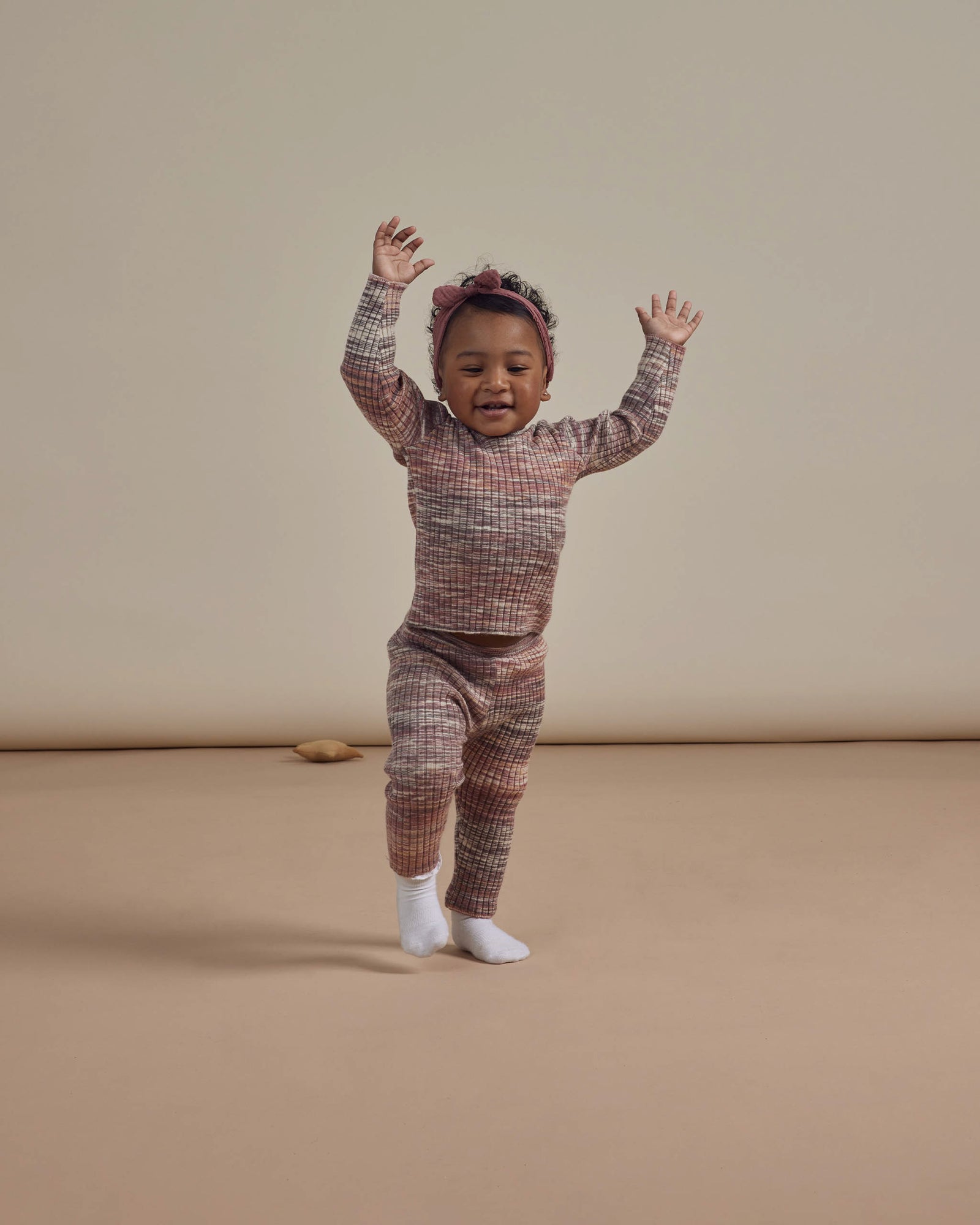 RYLEE + CRU RIBBED LEGGING / BERRY SPACE DYE