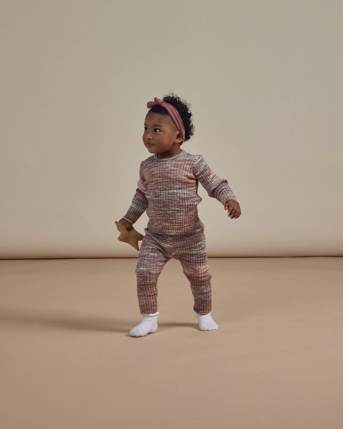 RYLEE + CRU RIBBED LEGGING / BERRY SPACE DYE