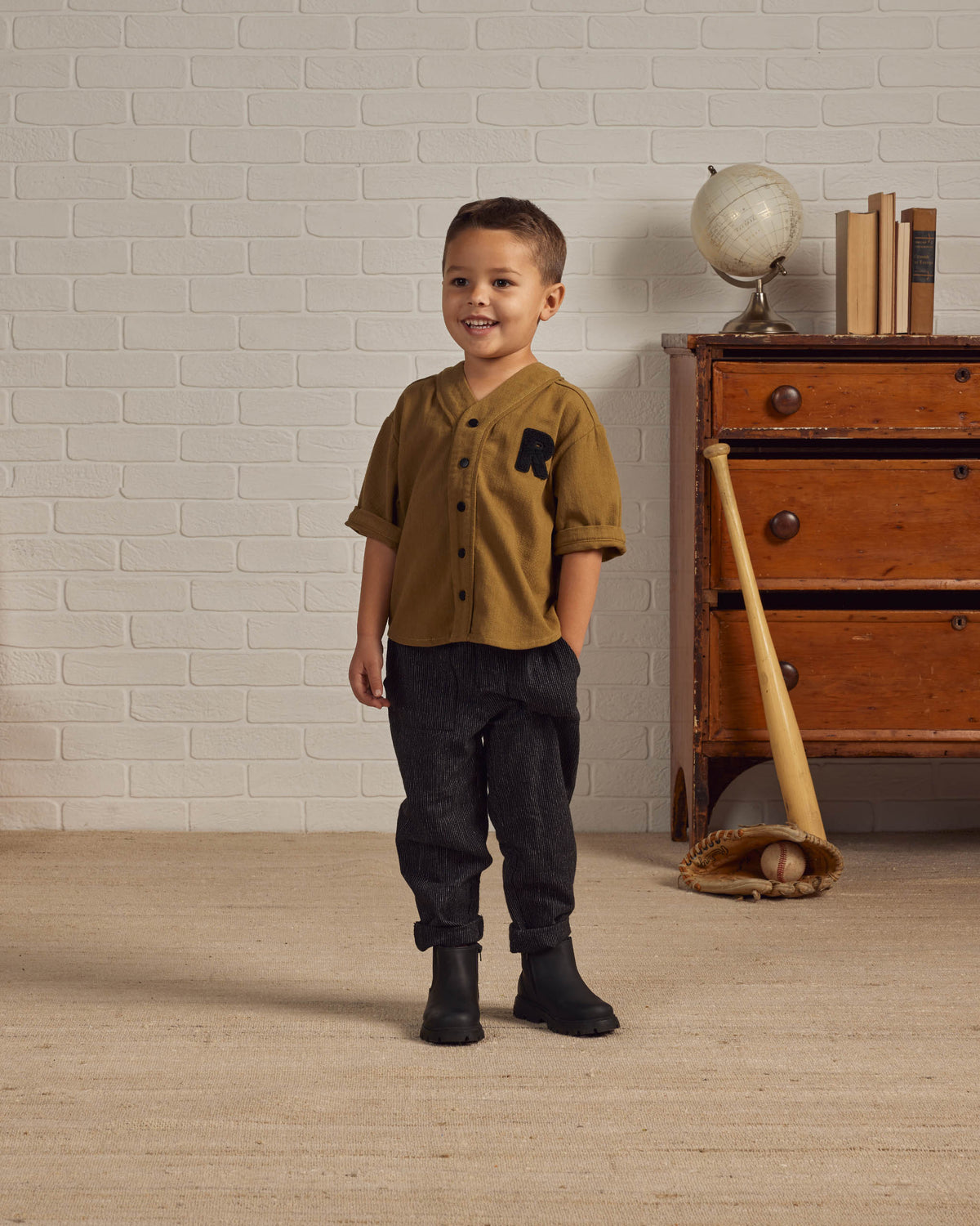 RYLEE + CRU BASEBALL SHIRT / MOSS