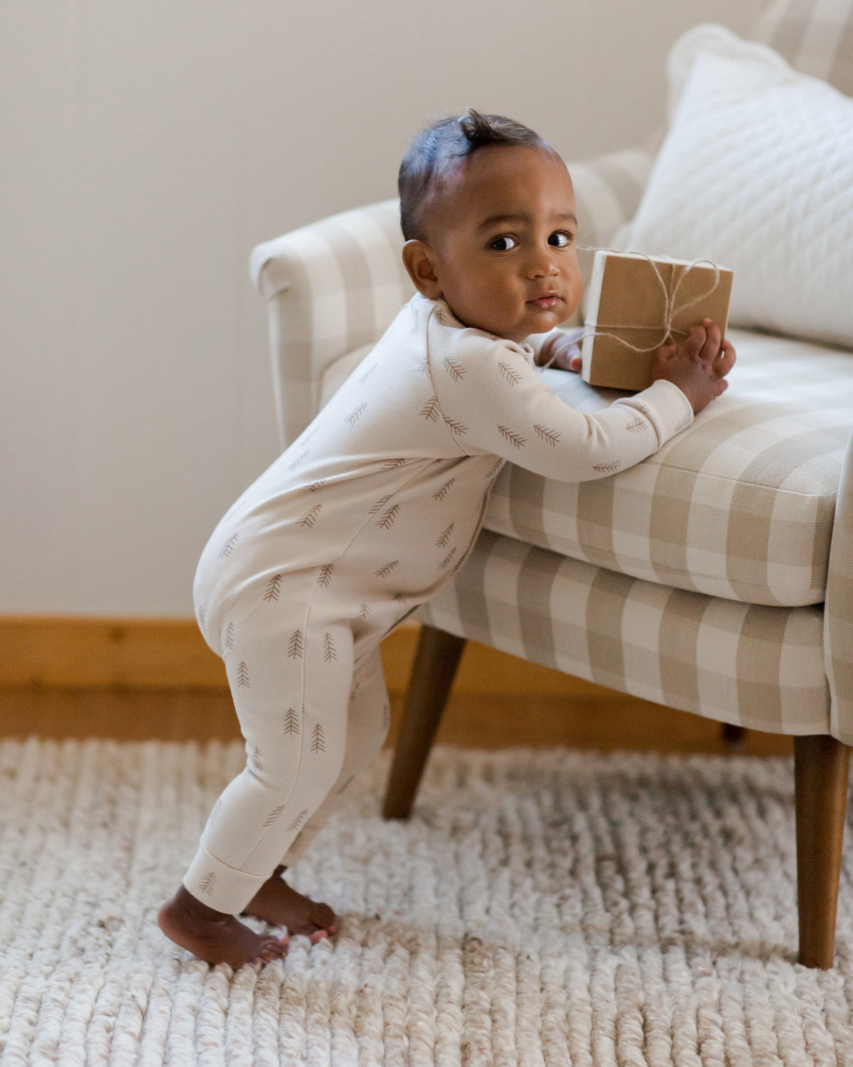 RYLEE + CRU ORGANIC PAJAMA LONG JOHN / TREES