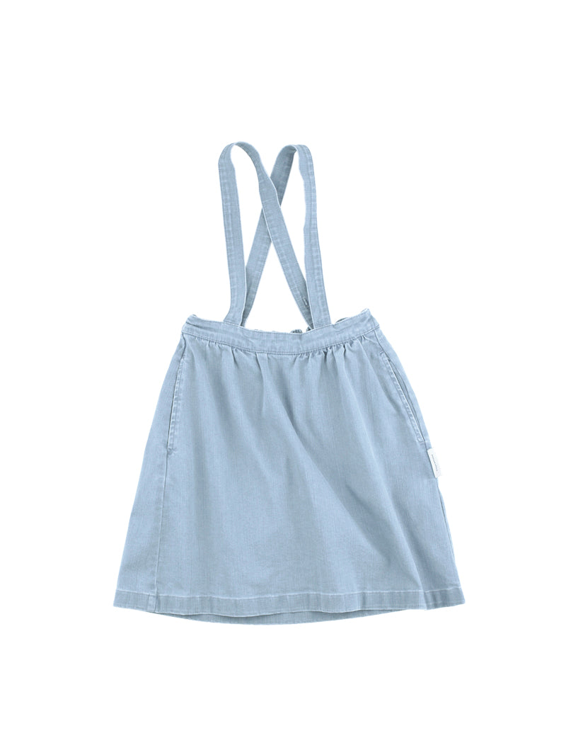 TINYCOTTONS DENIM BRACES SKIRT