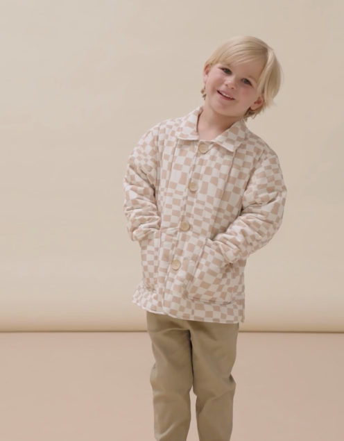 RYLEE + CRU NOELLE COAT / SAND CHECK