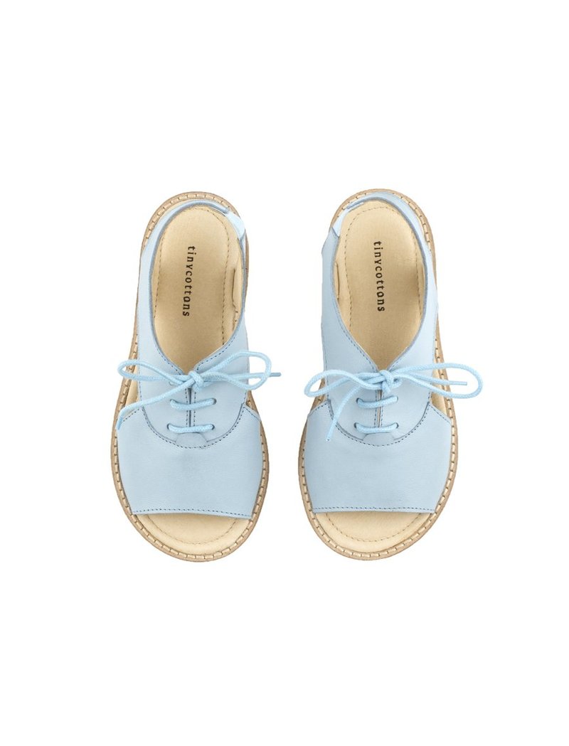 TINYCOTTONS CREPE LACE SANDALS / LIGHT BLUE