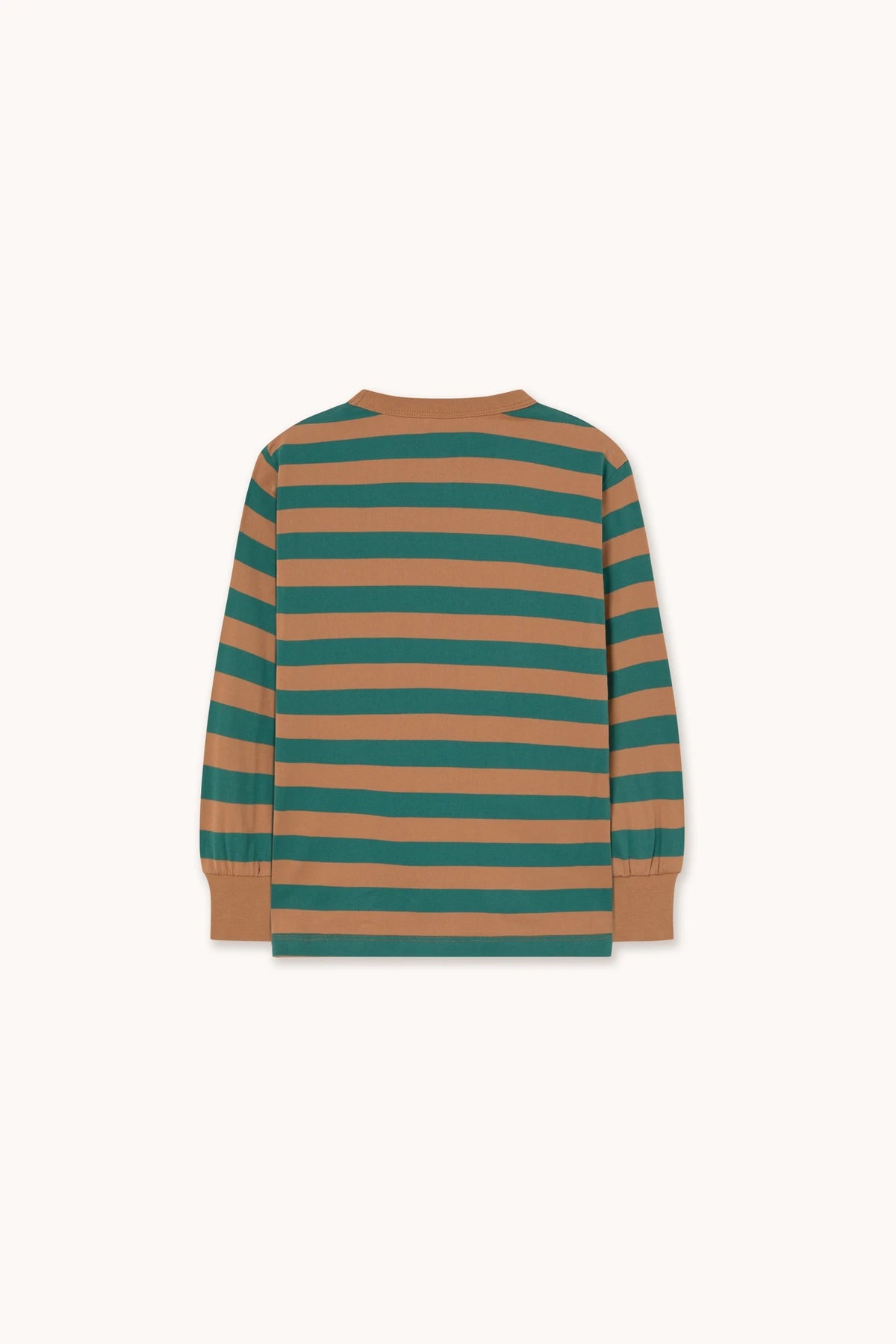 TINYCOTTONS STRIPES SLEEVE KNIT TEE / DARK GREEN