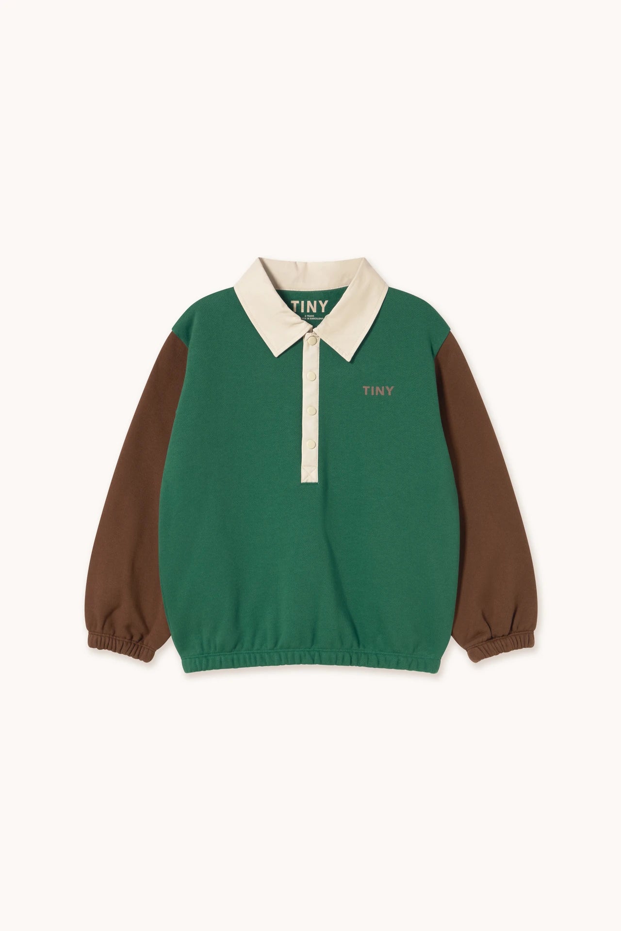 TINYCOTTONS COLOR BLOCK POLO LONG SLEEVE TEE