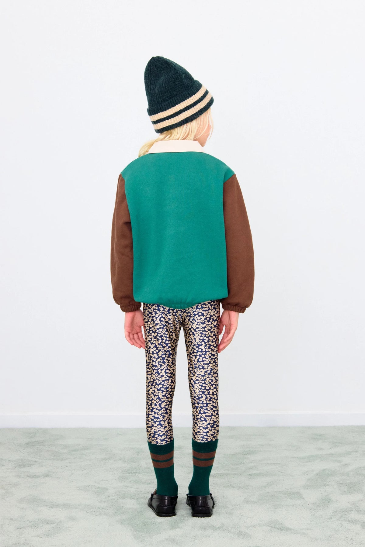 TINYCOTTONS COLOR BLOCK POLO LONG SLEEVE TEE