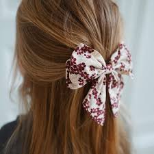 KONGES SLOJD BOWIE HAIR CLIP / WINTER LEAVES DARK RED