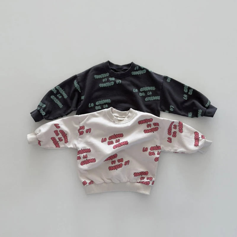 Crème de la crème sweatshirt + sweatpant set / CHARCOAL