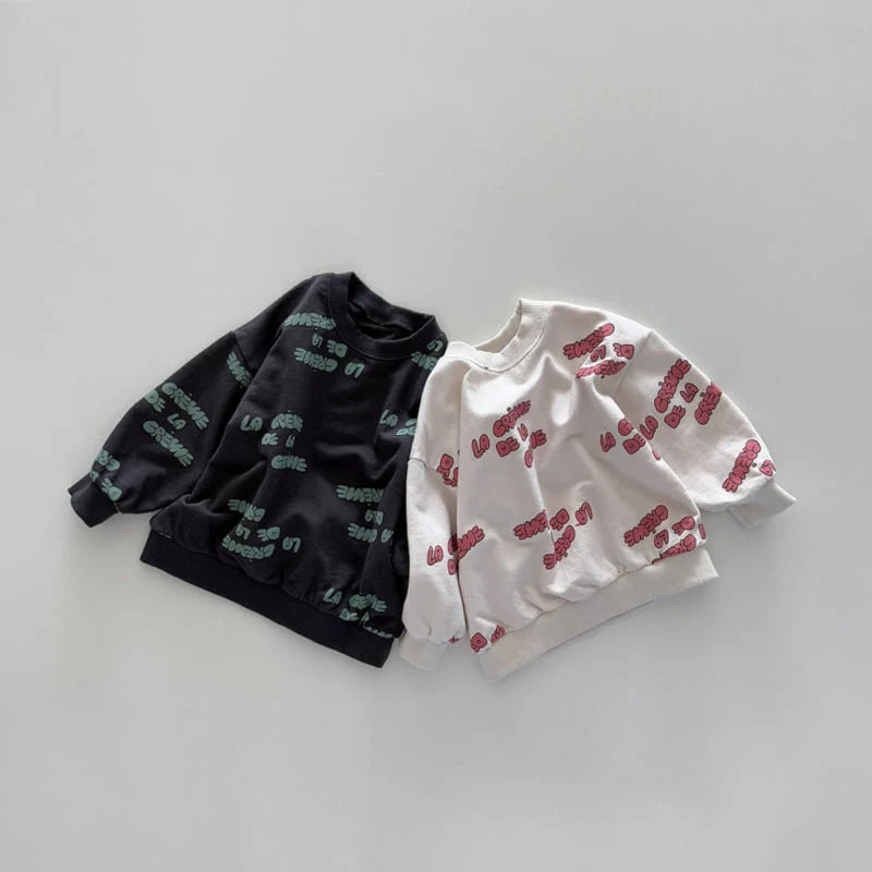 Crème de la crème sweatshirt + sweatpant set / CHARCOAL