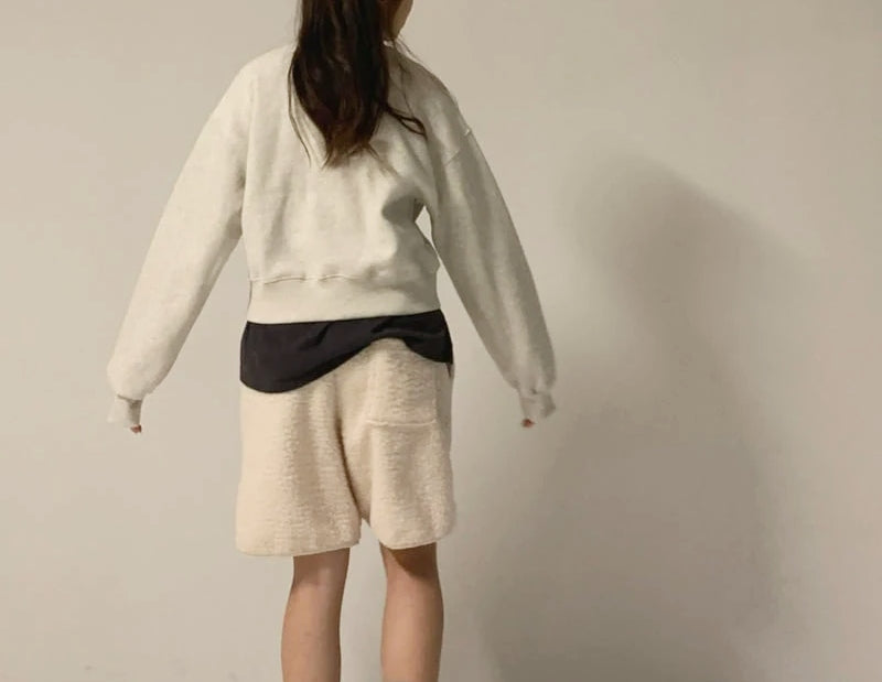 WOMEN&#39;S FLEECE TEDDY SHORTS / CREAM