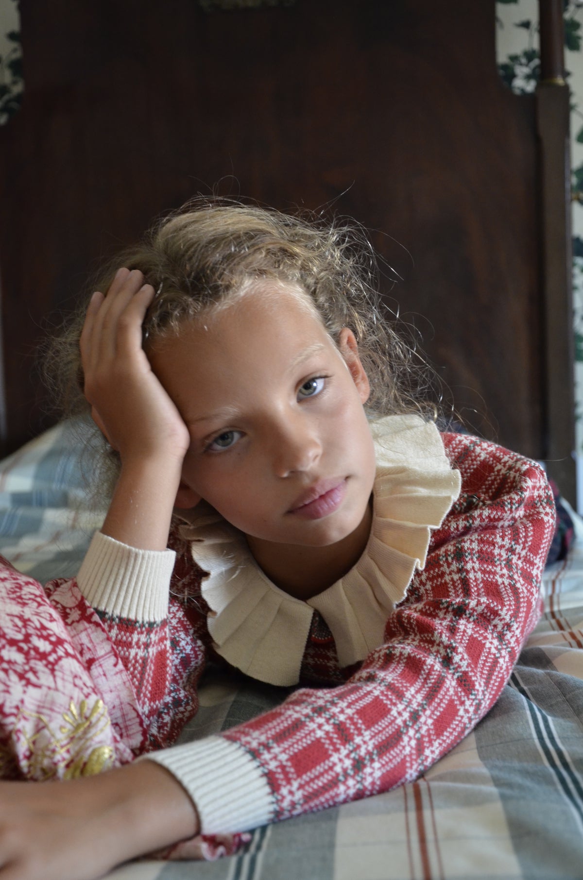 BONJOUR DIARY RED CHECKS POLO