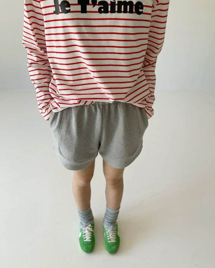 WOMEN&#39;S JE&#39;TAIME STRIPED TEE / CLASSIC RED