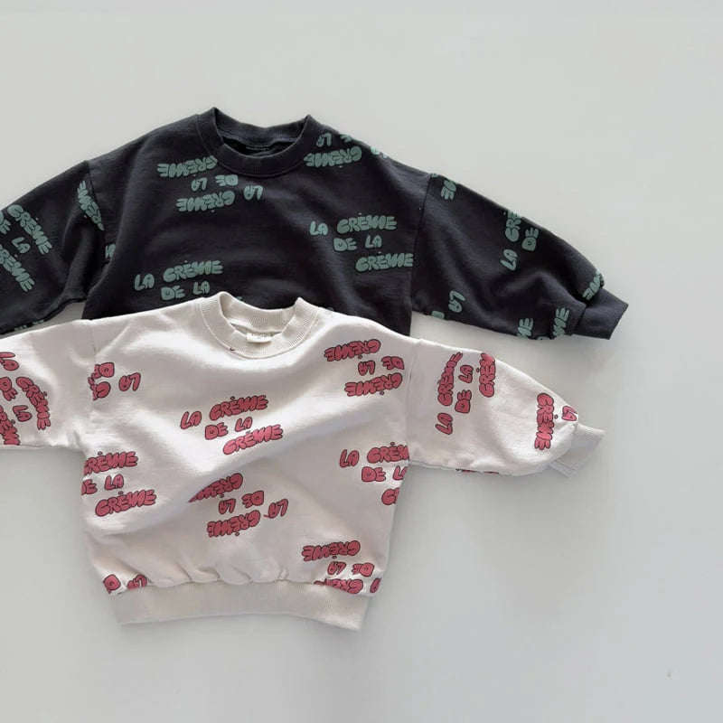 Crème de la crème sweatshirt + sweatpant set / IVORY CREAM