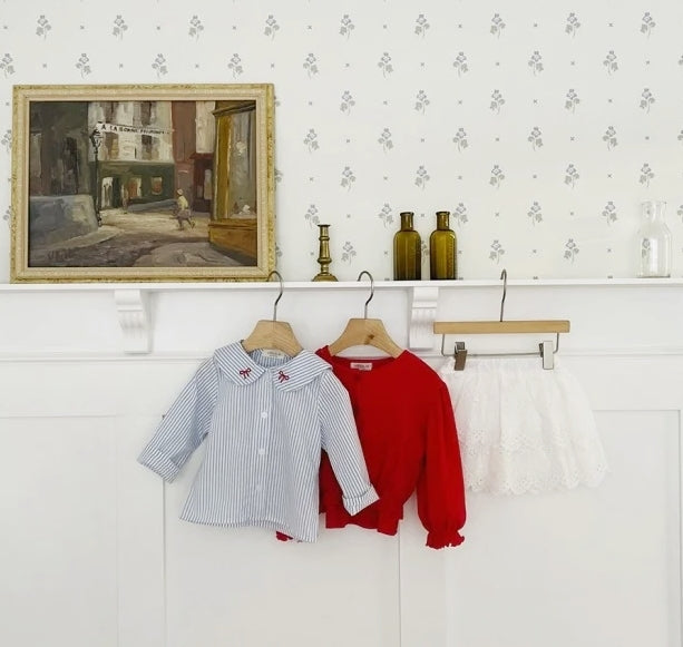 MILK BALM BLOUSE / BLUE STRIPE