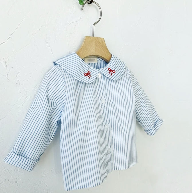 MILK BALM BLOUSE / BLUE STRIPE