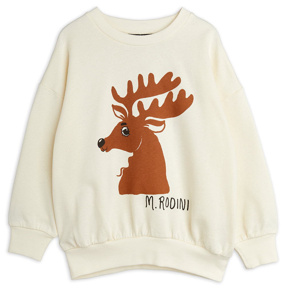 MINI RODINI DEER SWEATSHIRT / OFF WHITE