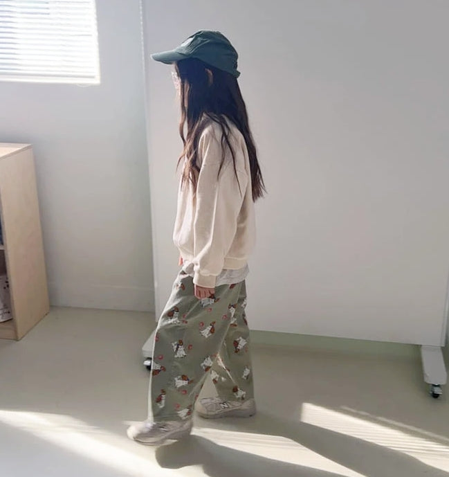 EASY PEASY PANTS / PISTACHIO / PUPPY