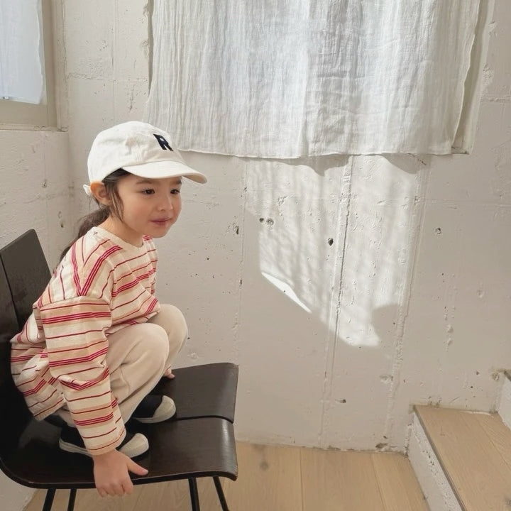 FIELD TRIP LONG SLEEVE TEE / VINTAGE RED STRIPE