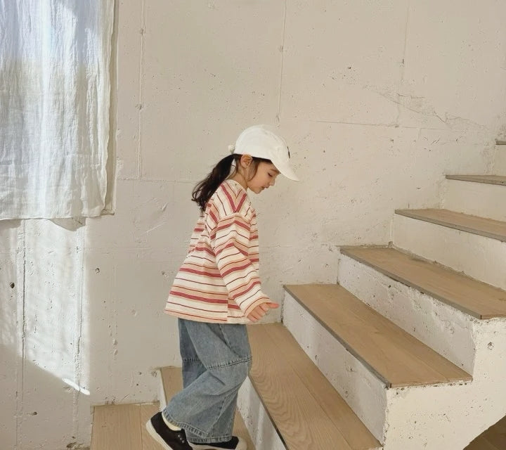 FIELD TRIP LONG SLEEVE TEE / VINTAGE RED STRIPE
