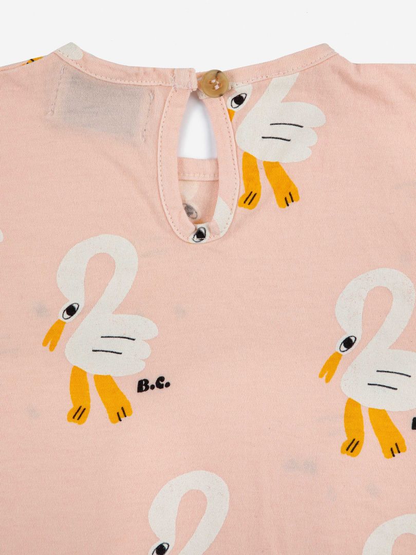 BOBO CHOSES PELICAN ALL OVER RUFFLE T-SHIRT / BABY