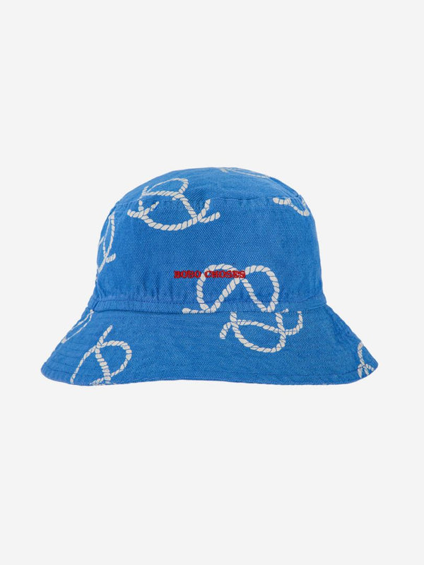 帽子 BOBOCHOSES hat 2-5y 52cm BOBO CHOSES ROPE ALL OVER HAT - Milk + Bots