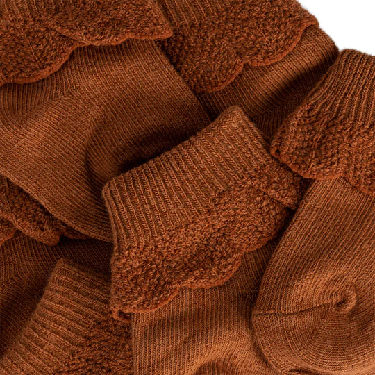 KONGES SLOJD 3 PACK LACE SOCKS / BROWN