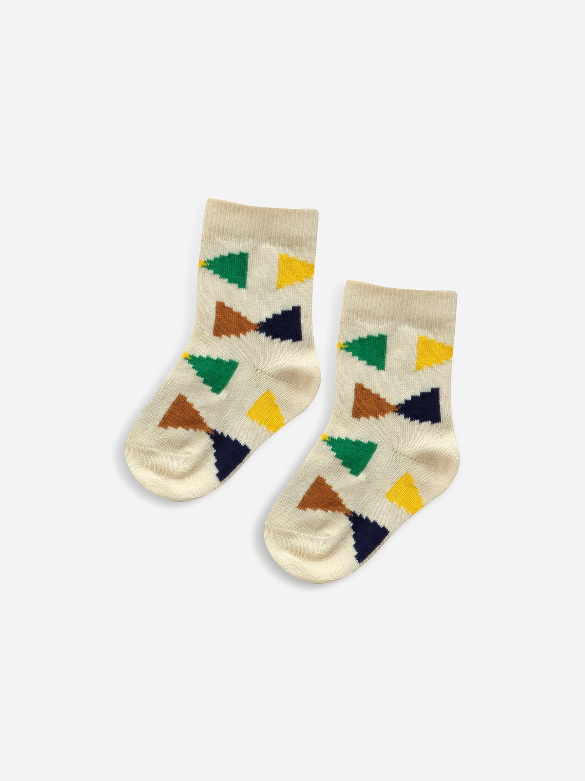BOBO CHOSES ECRU GEOMETRIC BABY SOCKS
