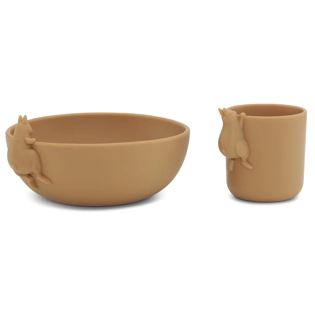 KONGES BUNNY BOWL AND CUP SET / ALMOND