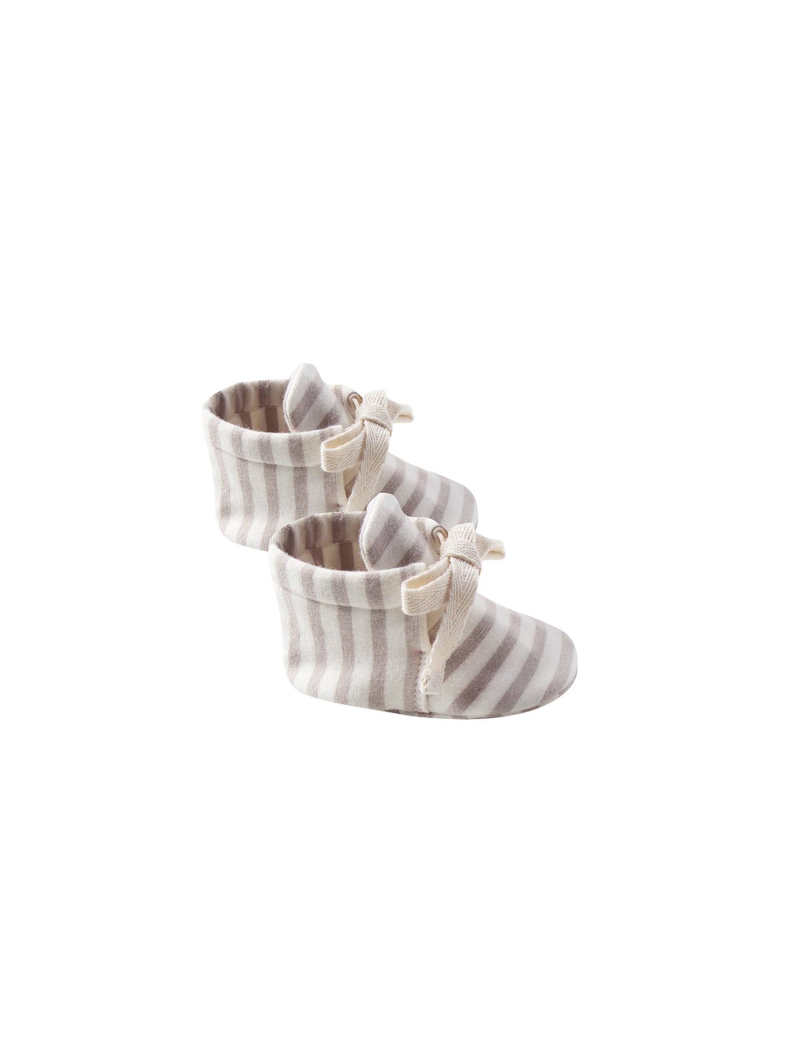 QUINCY MAE Baby booties / fog stripe