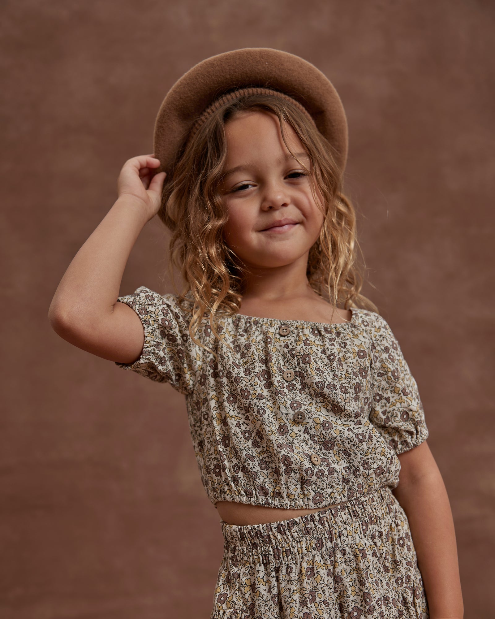 RYLEE + CRU SKIPPER TOP / AUTUMN FLORAL