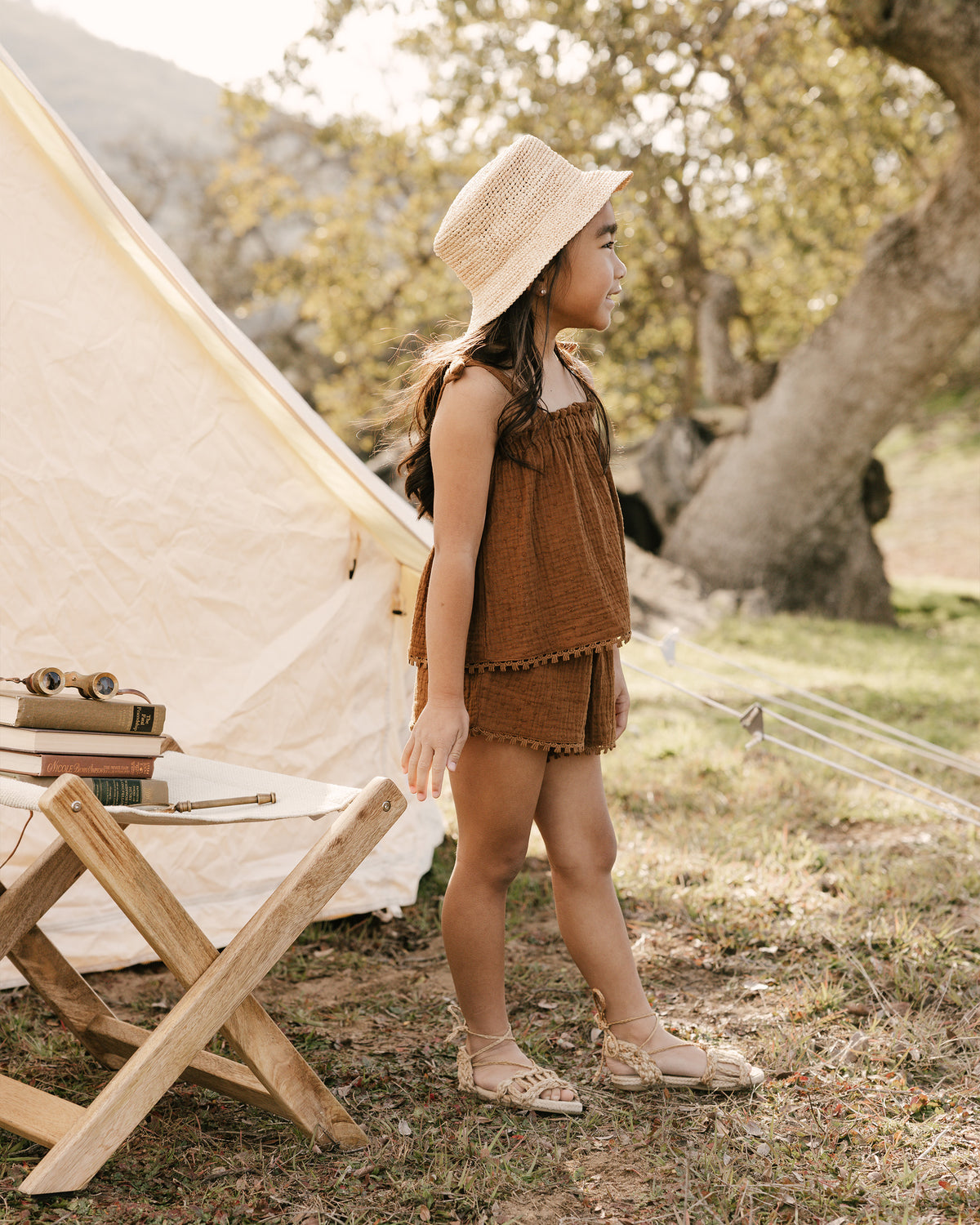 RYLEE + CRU REMI SHORTS / CHOCOLATE