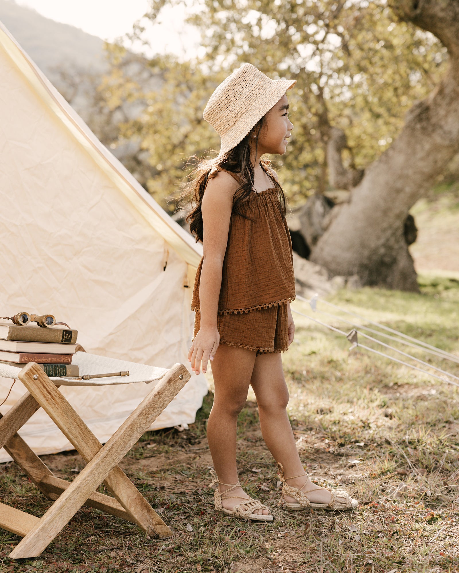 RYLEE + CRU REMI SHORTS / CHOCOLATE