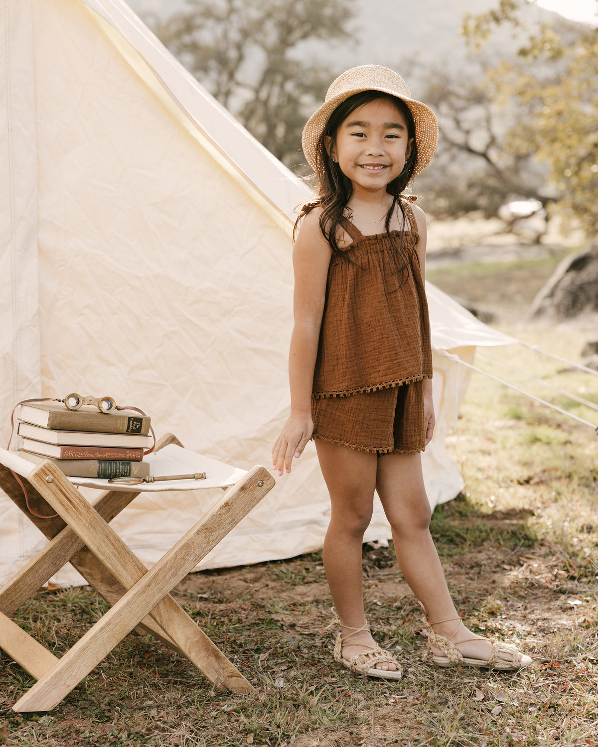 RYLEE + CRU REMI SHORTS / CHOCOLATE