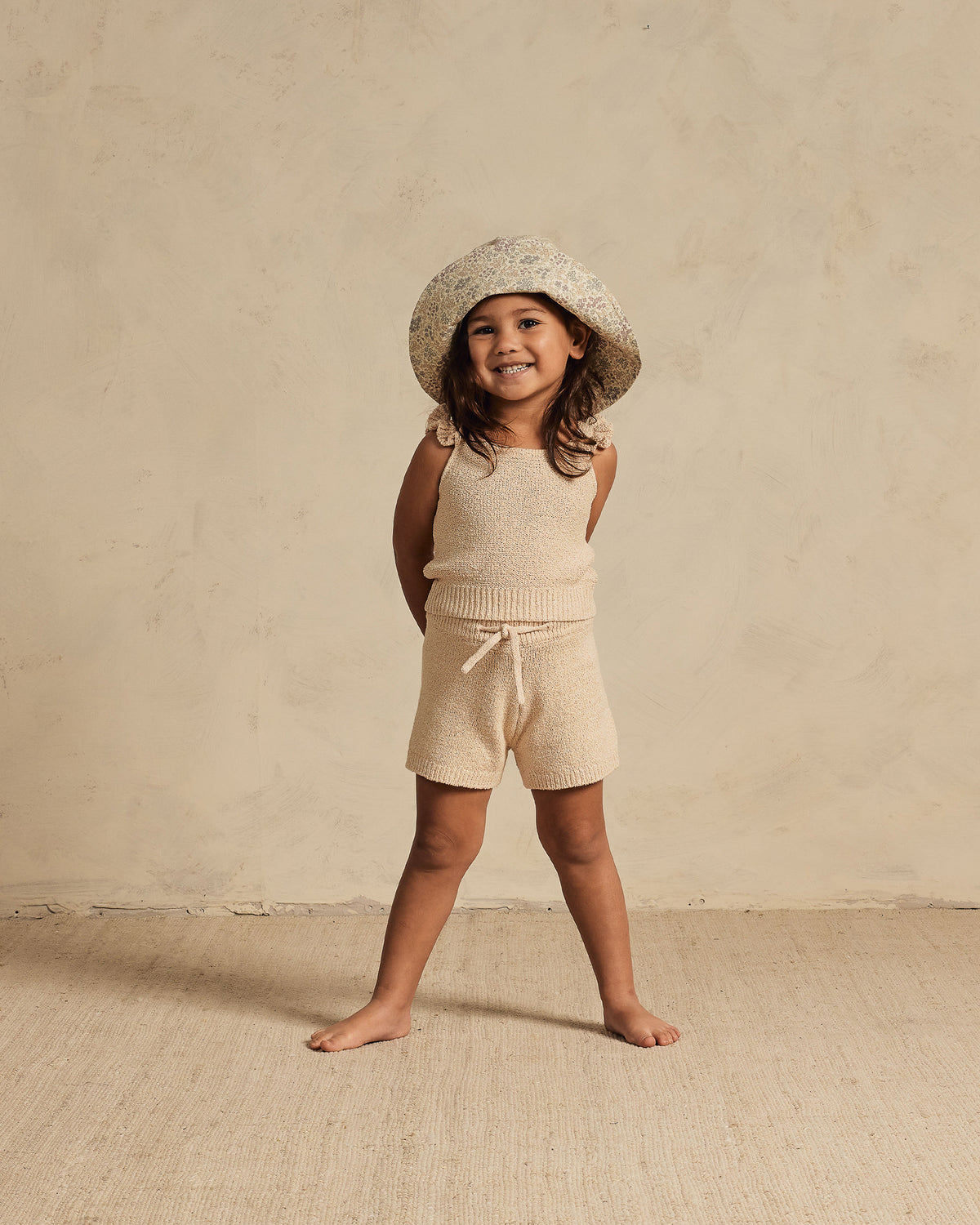 RYLEE + CRU KNIT SHORTS / HEATHERED SHELL