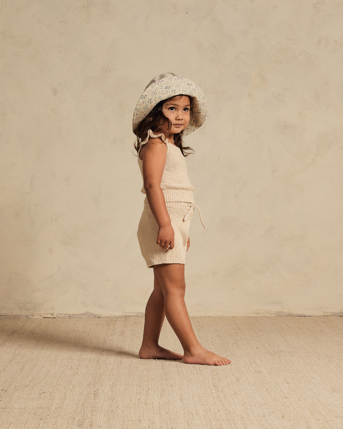 RYLEE + CRU KNIT SHORTS / HEATHERED SHELL