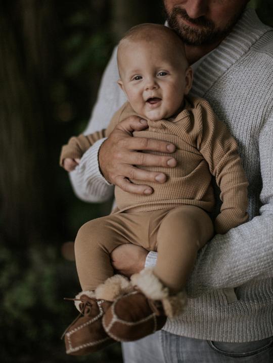 THE SIMPLE FOLK waffle top / camel