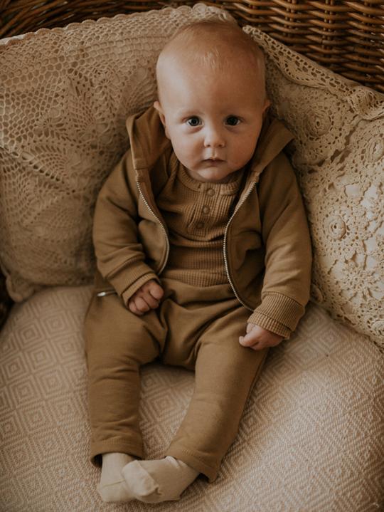 THE SIMPLE FOLK waffle top / camel