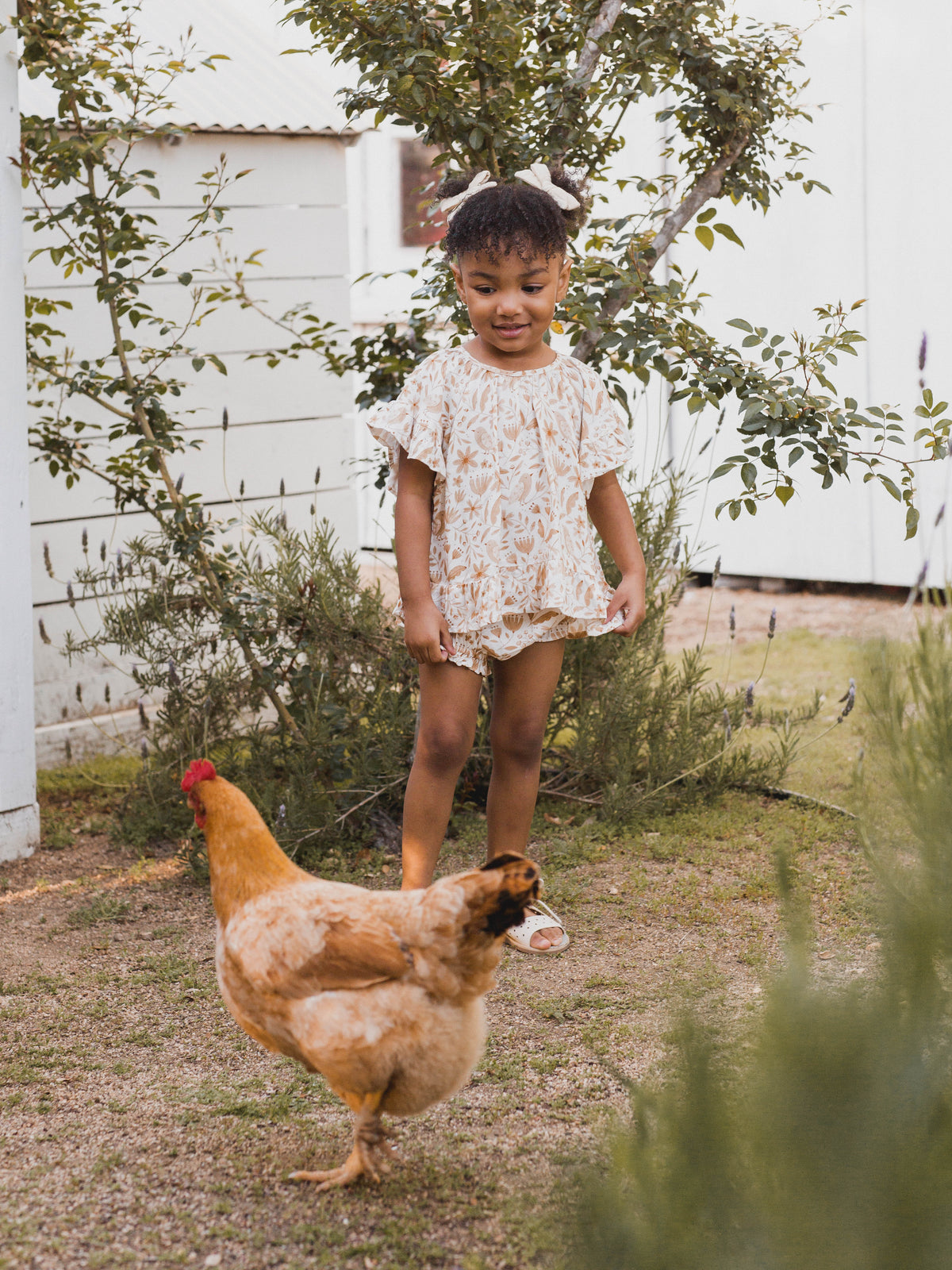 RYLEE + CRU BUTTERFLY TOP / GARDEN BIRDS