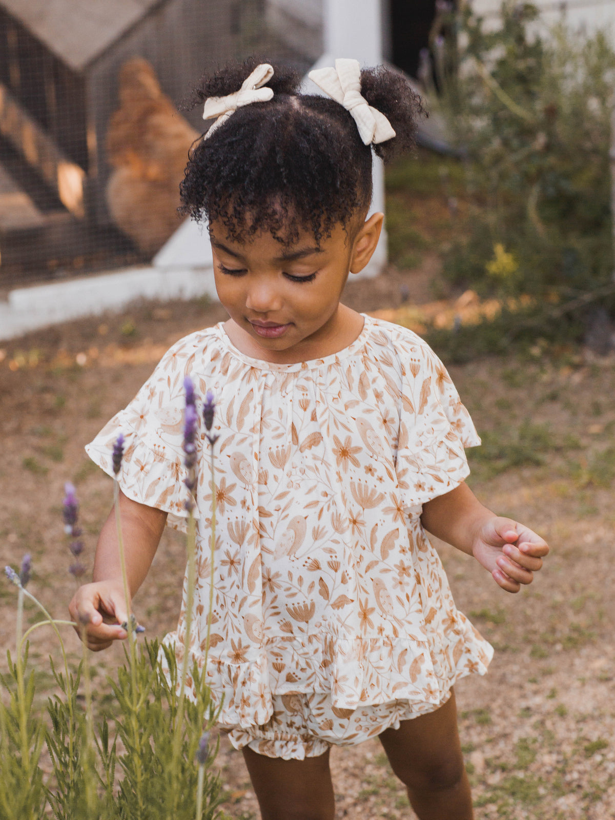 RYLEE + CRU BUTTERFLY TOP / GARDEN BIRDS