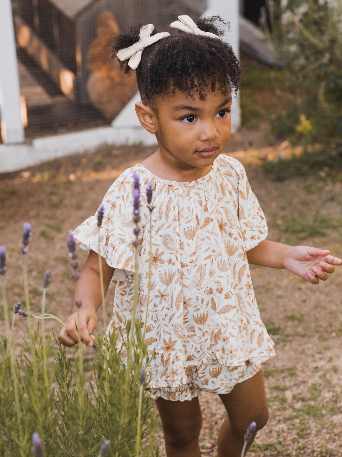 RYLEE + CRU BUTTERFLY TOP / GARDEN BIRDS