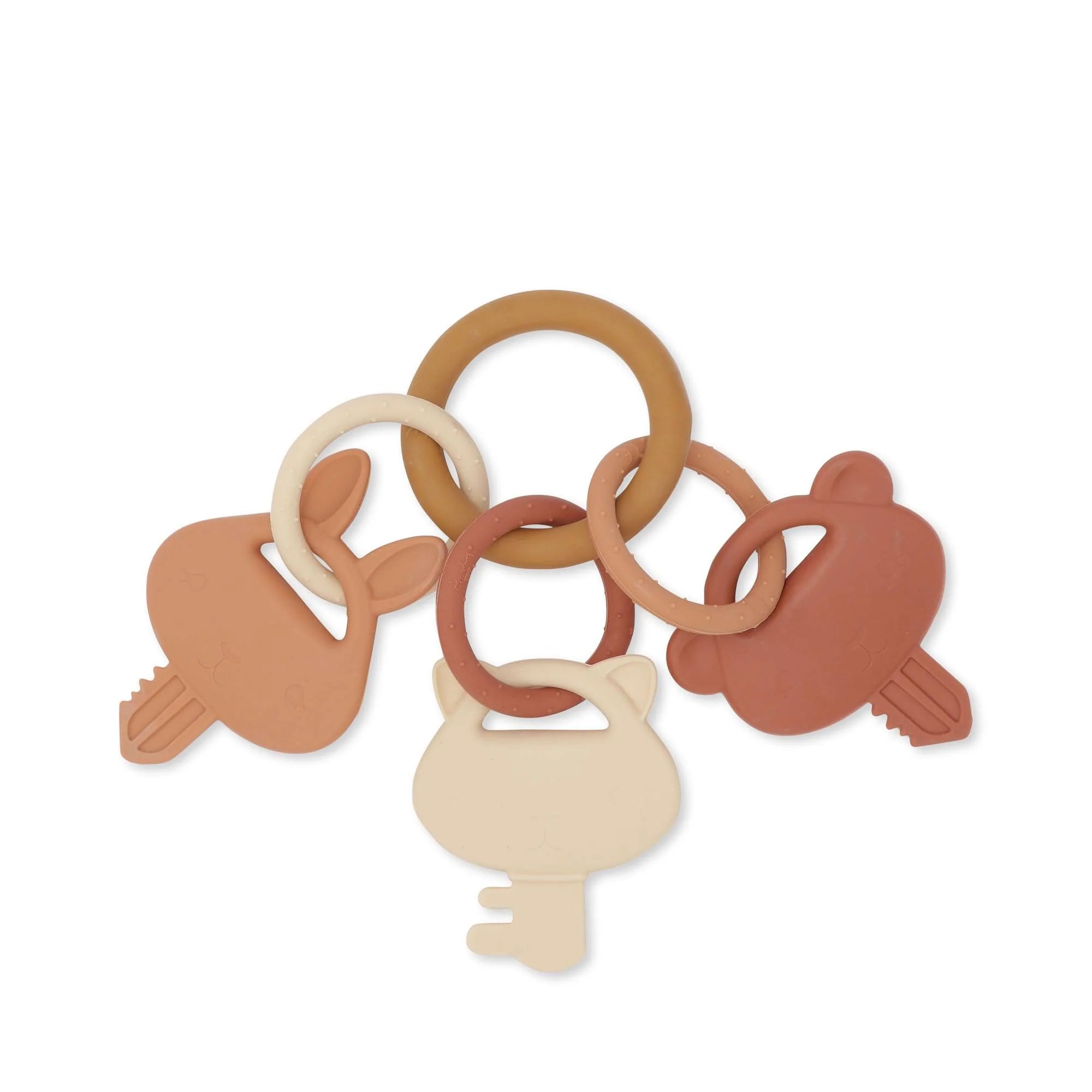 KONGES KEY RINGS ACTIVITY TOY / BROWN CLAY