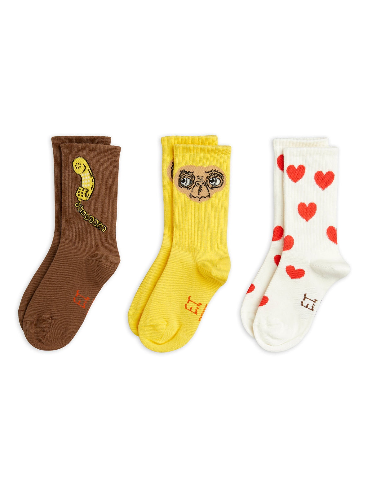 MINI RODINI E.T SOCKS / 3 PACK / YELLOW