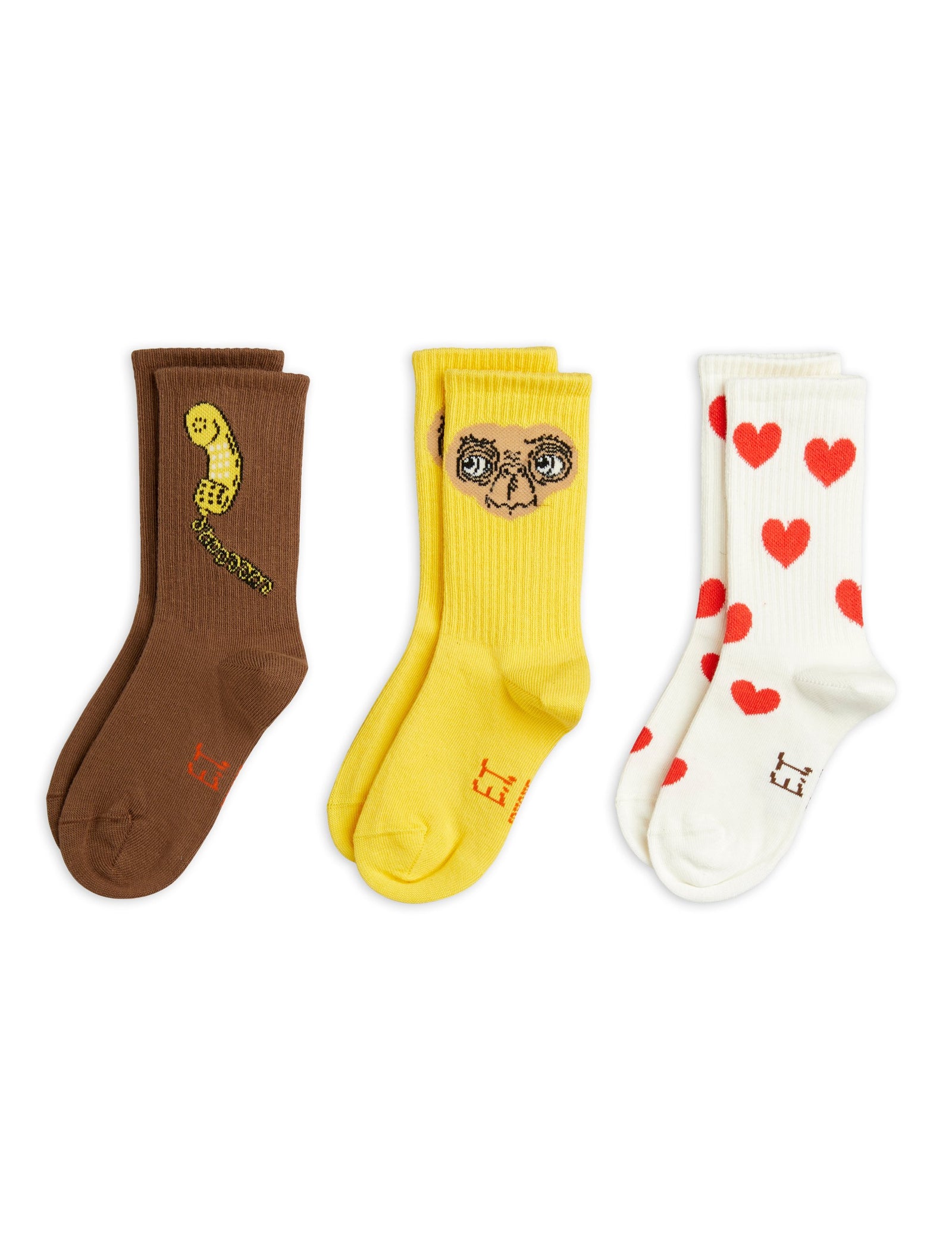 MINI RODINI E.T SOCKS / 3 PACK / YELLOW