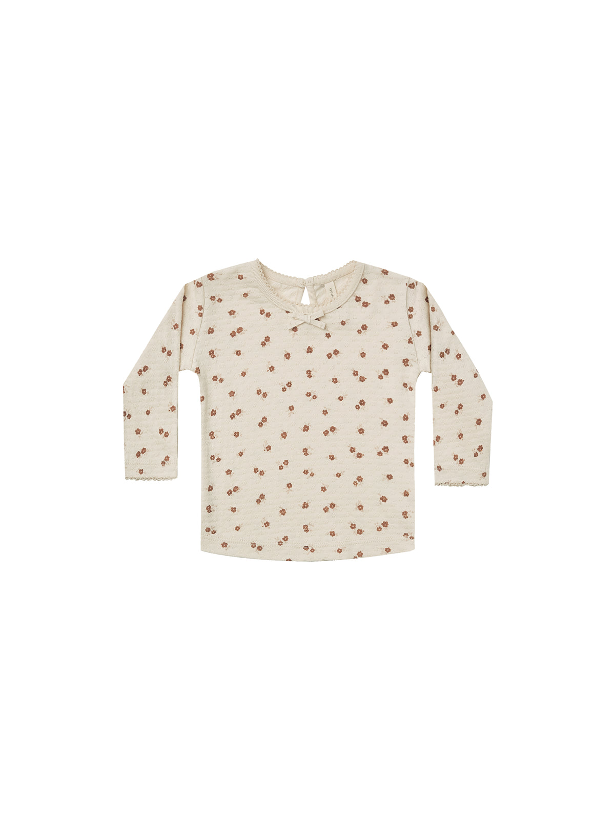 QUINCY MAE POINTELLE LONG SLEEVE TEE / PETITE FLORAL