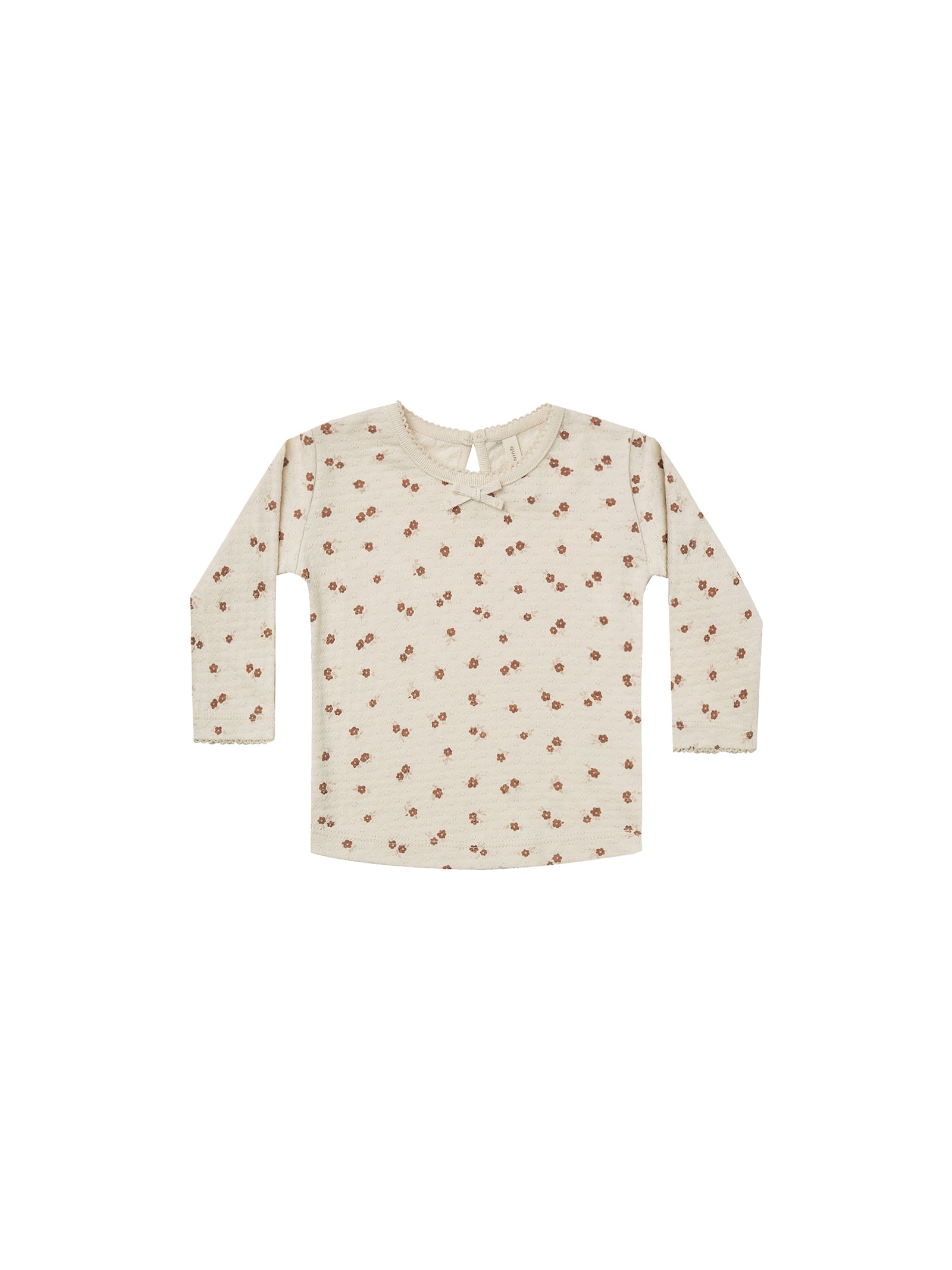QUINCY MAE POINTELLE LONG SLEEVE TEE / PETITE FLORAL