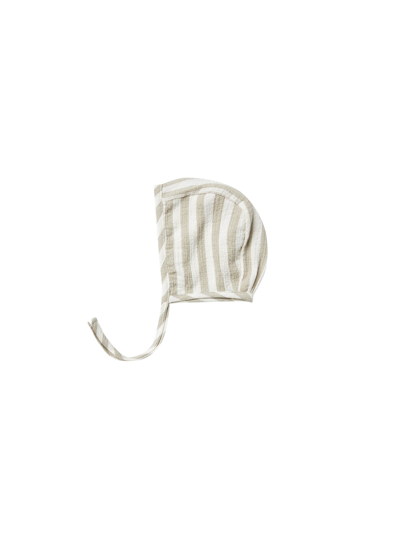 QUINCY MAE WOVEN BONNET / SAGE STRIPE