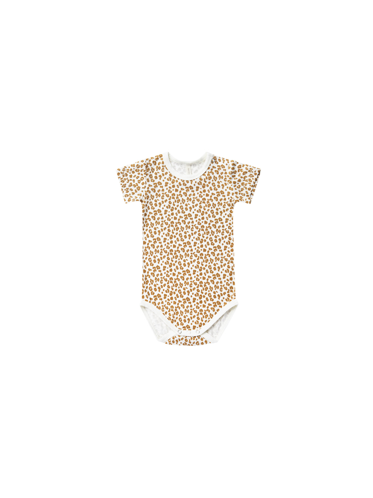 QUINCY MAE BAMBOO SHORTSLEEVE BODYSUIT / CHEETAH