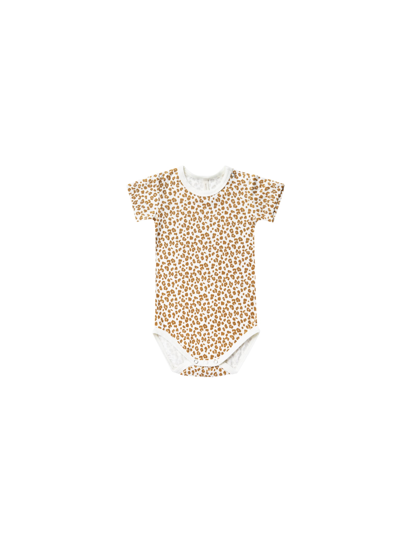 QUINCY MAE BAMBOO SHORTSLEEVE BODYSUIT / CHEETAH