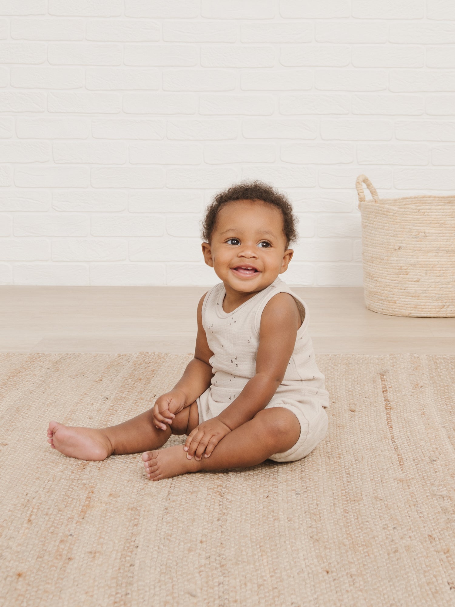 QUINCY MAE WOVEN TANK / ASH